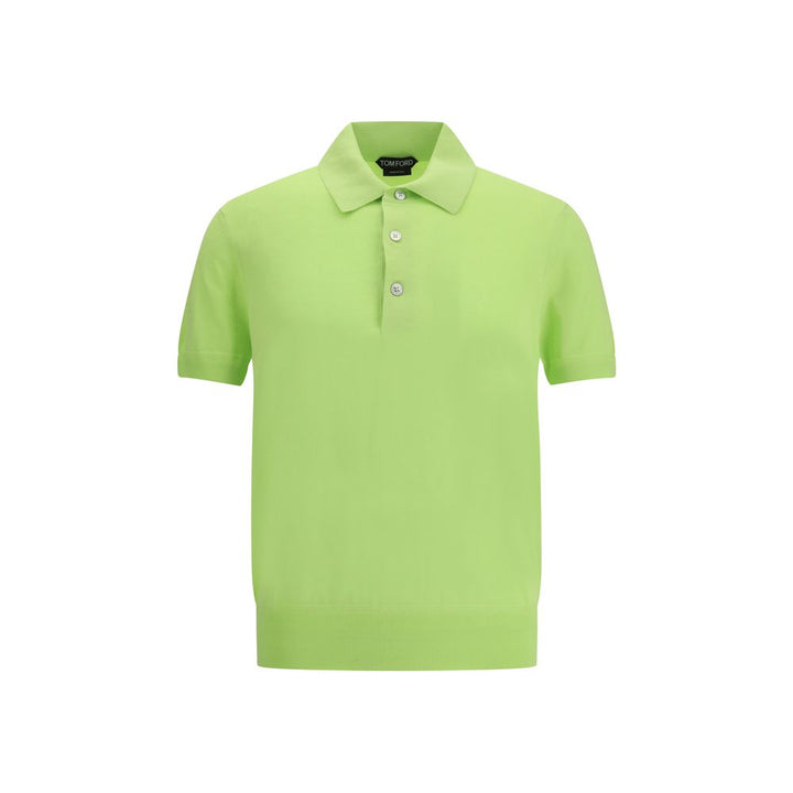 Tom Ford Green Cotton Polo Shirt by Tom Ford outlet now on sale