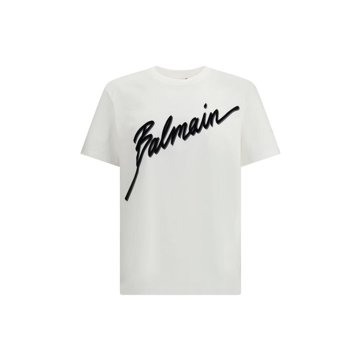 Balmain White Cotton T-Shirt by Balmain outlet now on sale