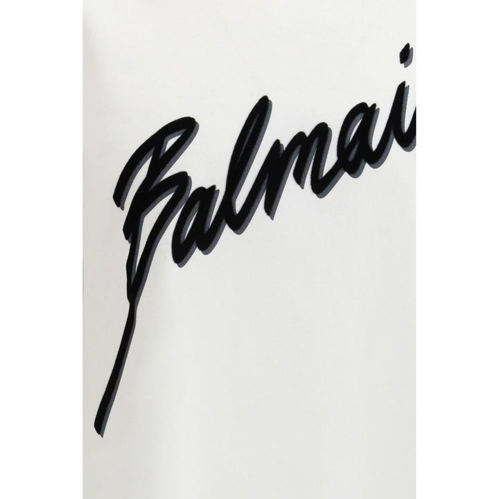 Balmain White Cotton T-Shirt by Balmain outlet now on sale