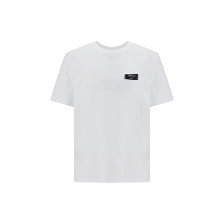 Balmain White Cotton T-Shirt by Balmain outlet now on sale