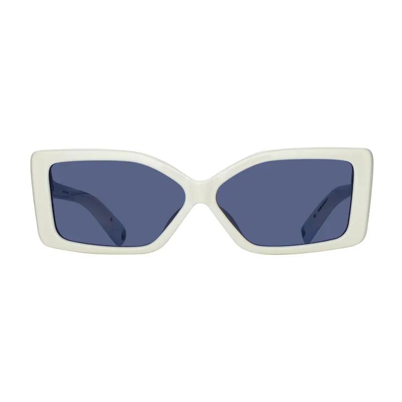 Jacquemus Sunglasses Square Full Rim, White Frame And Blue Lens Jac/41C3