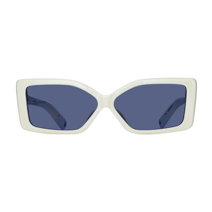 Jacquemus Sunglasses Square Full Rim, White Frame And Blue Lens Jac/41C3