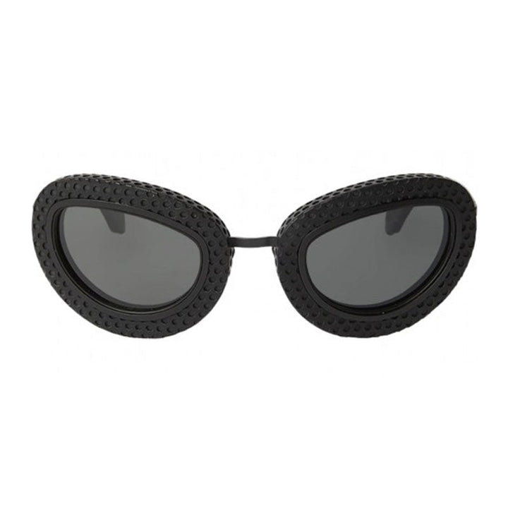 Off-White Sunglasses Oval Full Rim, Black Frame and Dark Grey Lens OERI099TOKYO1007