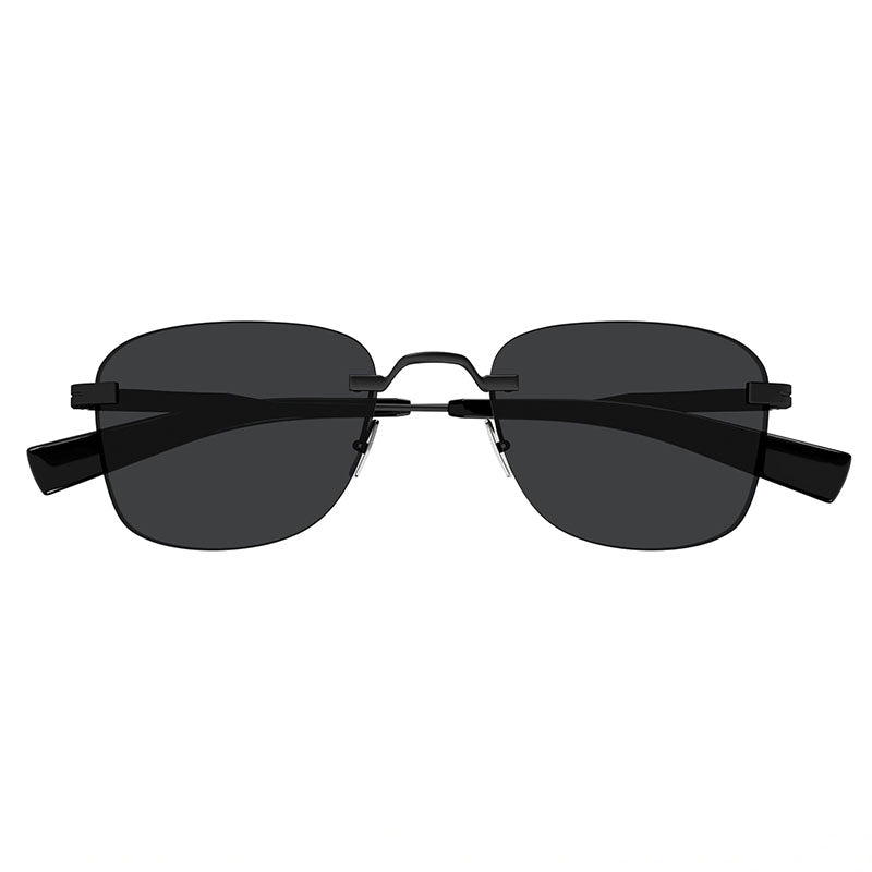 Saint Laurent Sunglasses Square Rimless, Black Frame and Black Lens SL744001