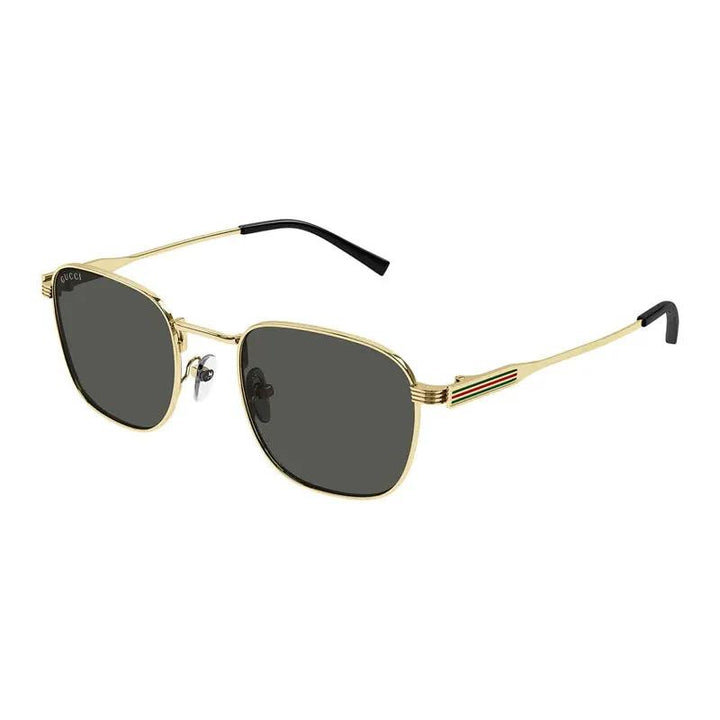 Gucci Sunglasses Square Full Rim, Gold Frame And Grey Lens Gg1876S001