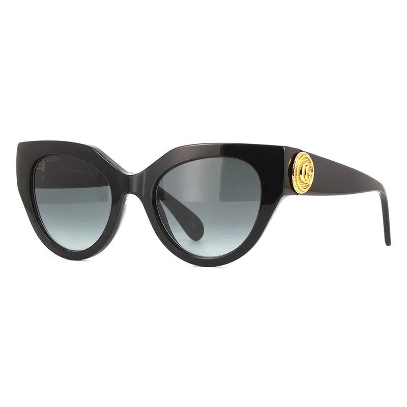Gucci Sunglasses Cat Eye Full Rim, Black Frame and Grey Gradient Lens GG1408S001