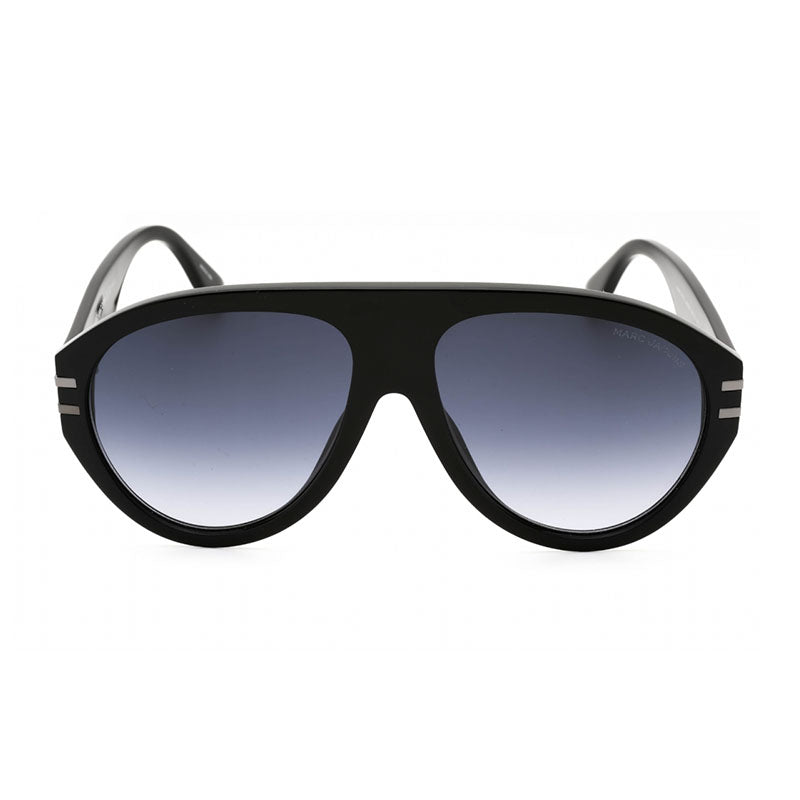 Marc Jacobs Sunglasses Aviator Full Rim, Black/Dark Ruthenium Frame and Grey Gradient Lens MARC747/S0ANS9O