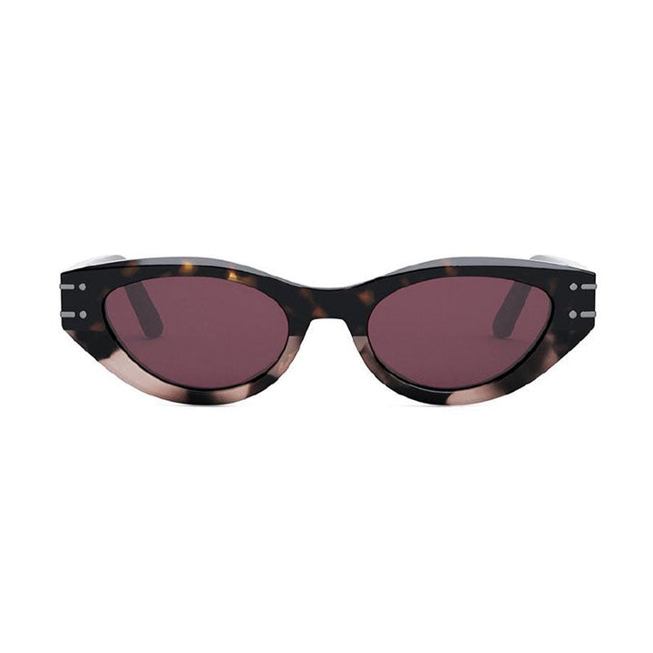 Dior Sunglasses Cat Eye Full Rim, Shiny Dark Havana Frame and Bordeaux Lens DIORSIGNATUREB5I25D0