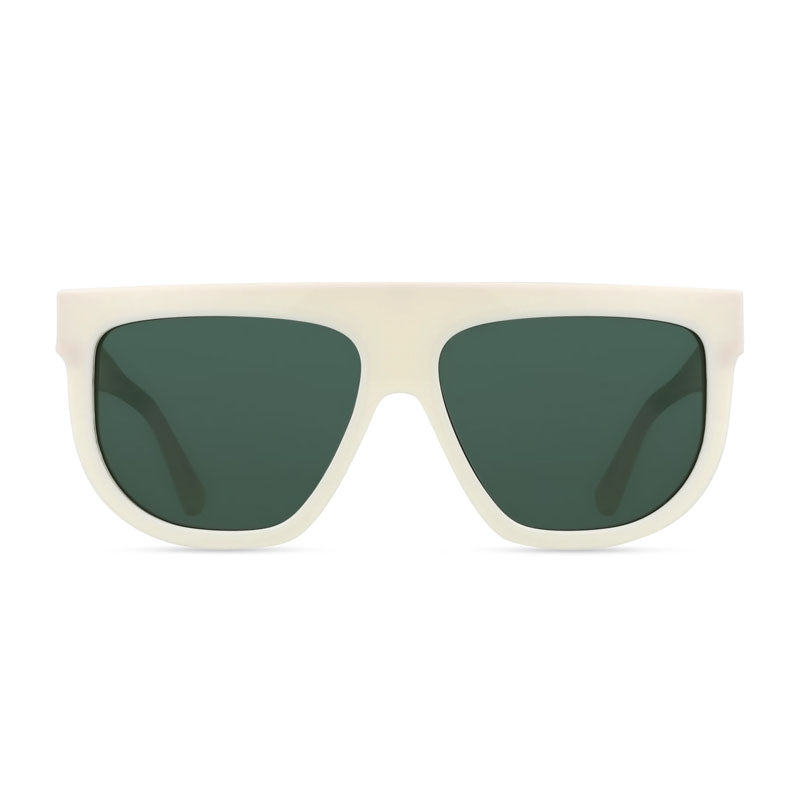 Stella McCartney Sunglasses Aviator Full Rim, Ivory with Silver Chain Frame and Green Lens SC40030I-Y25N