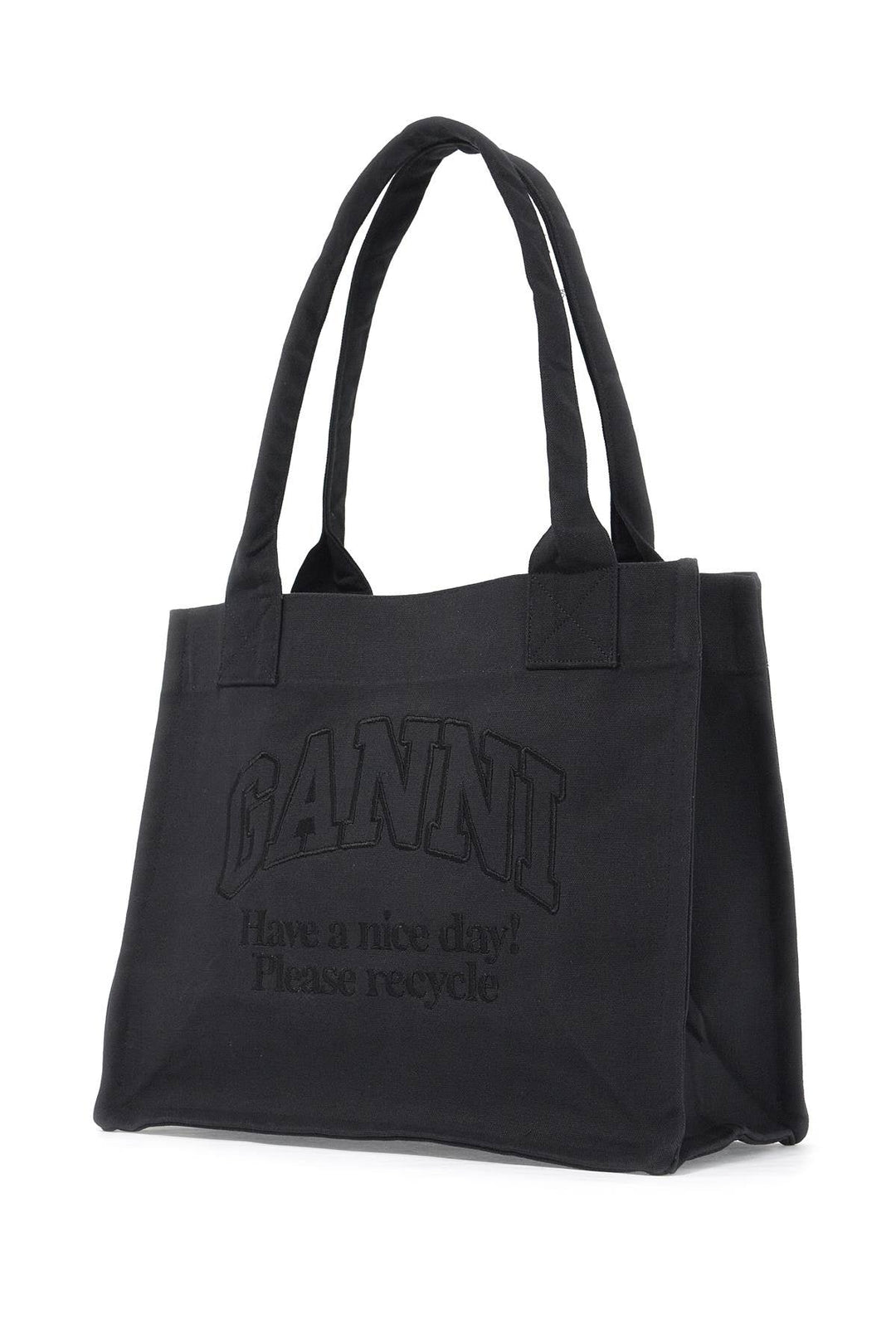 Ganni Recycled Cotton Tote Bag In