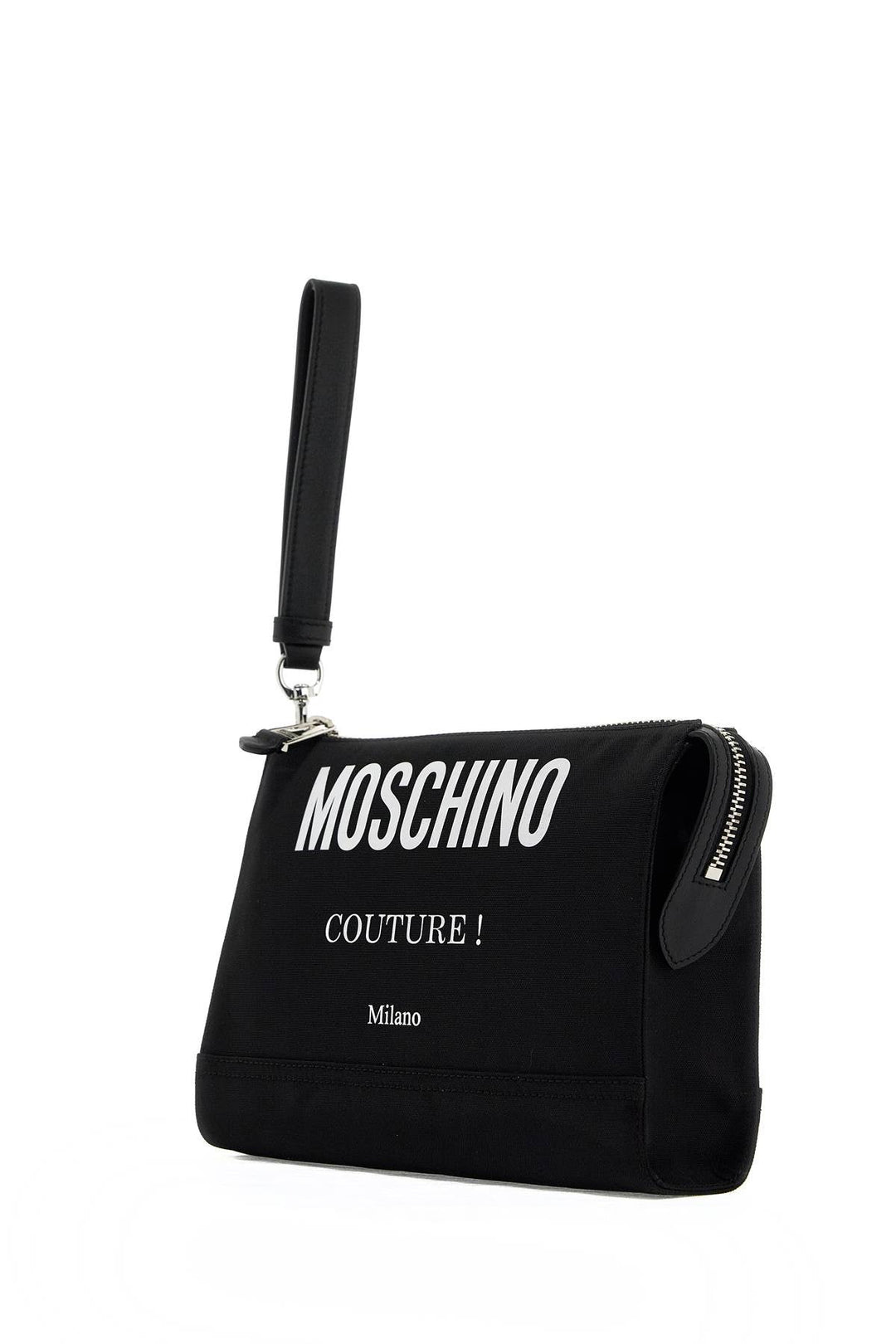 Moschino 尼龙徽标拉链手袋