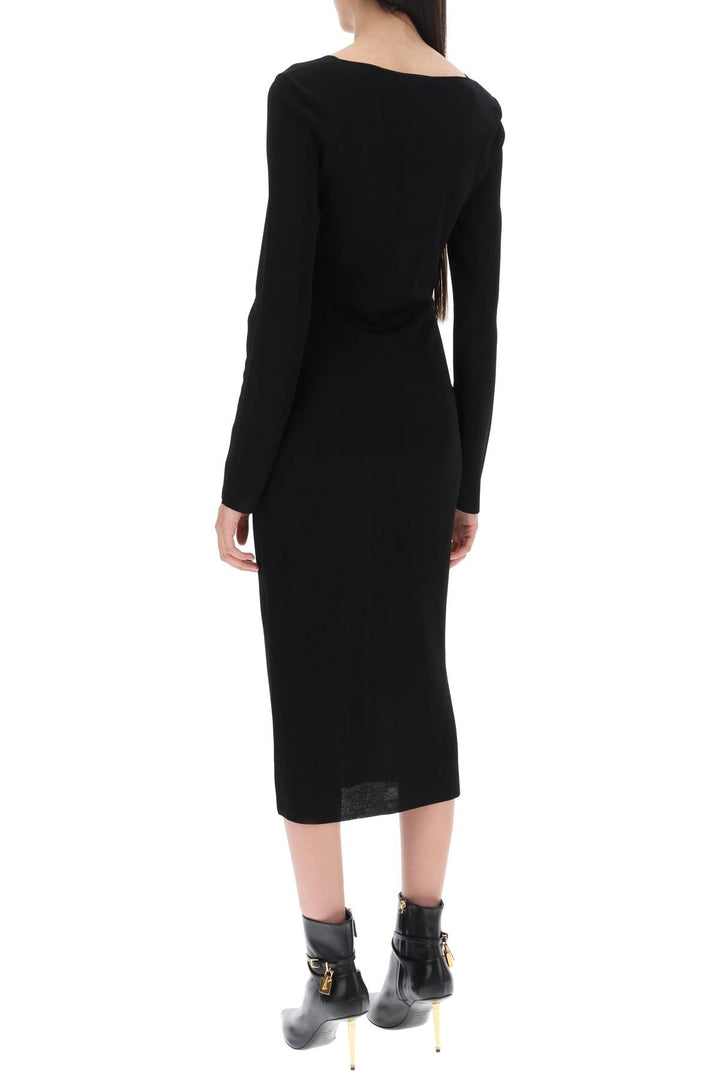 Tom Ford Knitted Midi Dress With Cut-Outs