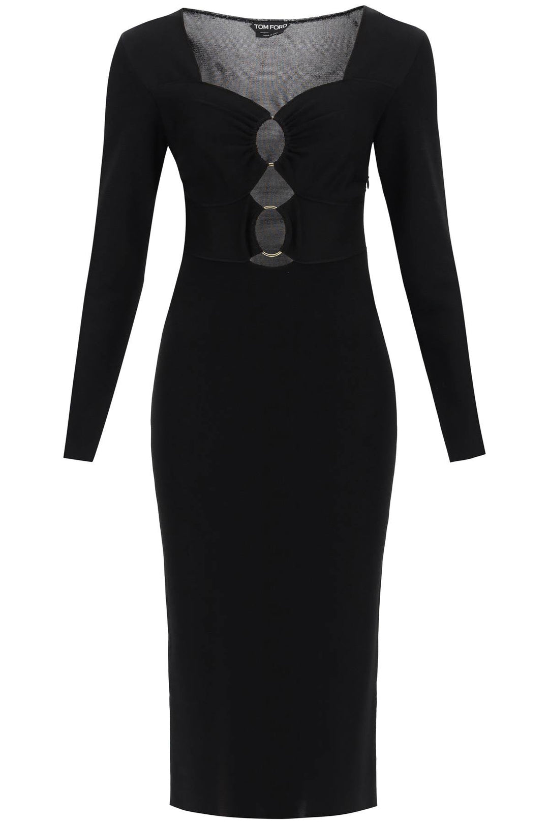 Tom Ford Knitted Midi Dress With Cut-Outs