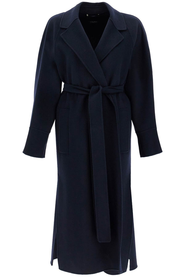 S Max Mara Woolen Robe-Style Coat With