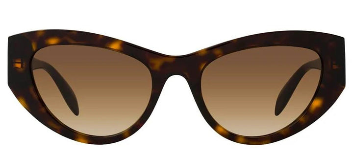 Alexander McQueen Sample Sale Alexander McQueen AM 0377S 002 Cat-Eye Plastic Havana Sunglasses with Brown Gradient Lens - Sunglasses Sunglasses | Designer outlet