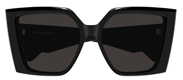 Alexander McQueen AM 0467S 001 Square Plastic Black Sunglasses with Grey Lens