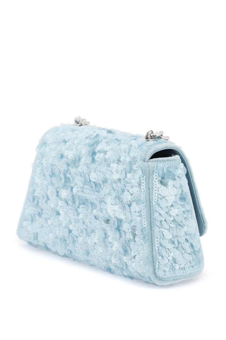 Self Portrait Sequined Bow Mini Shoulder Bag