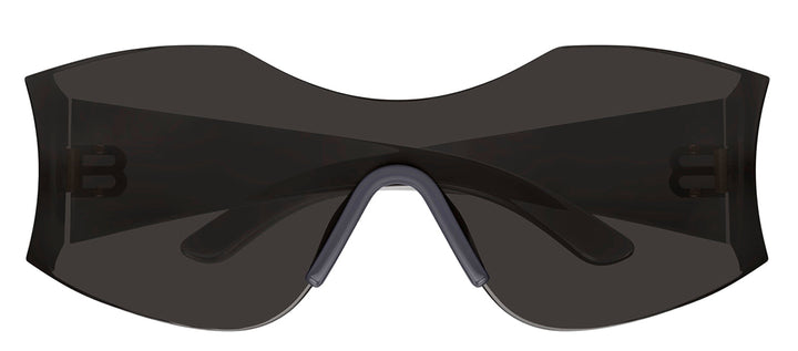 Balenciaga BB 0292S 001 Shield Plastic Grey Sunglasses with Grey Lens