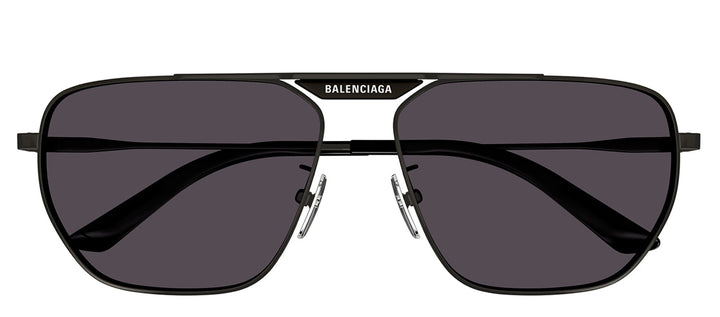 Balenciaga BB 0298SA 001 Navigator Metal Grey Sunglasses with Grey Lens