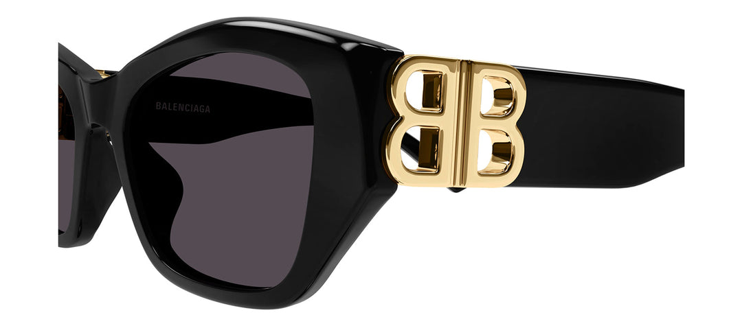 Balenciaga BB 0311SK 001 Cat-Eye Plastic Black Sunglasses with Grey Lens