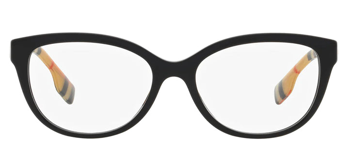 Burberry ESME BE 2357 3757 Square Plastic Black Eyeglasses with Logo Stamped Demo Lenses
