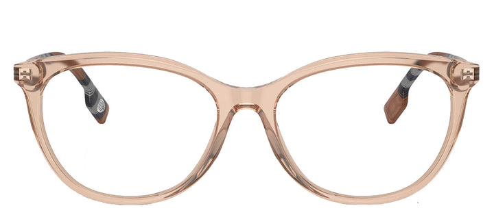 Burberry BE 2389 4088 Irregular Plastic Orange Eyeglasses with Logo Stamped Demo Lenses