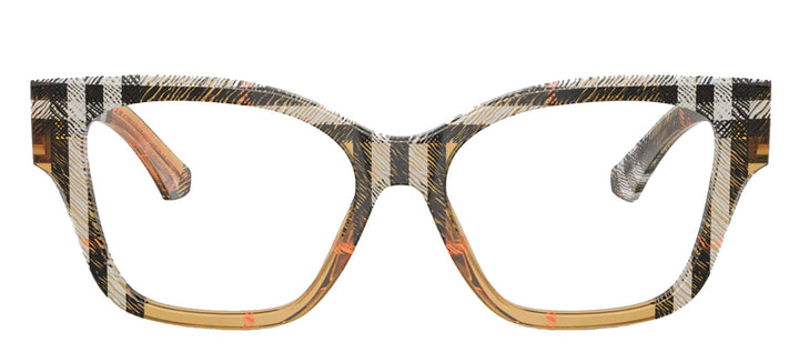 Burberry BE 2420 4146 Cat-Eye Plastic Multicolor Eyeglasses with Logo Stamped Demo Lenses