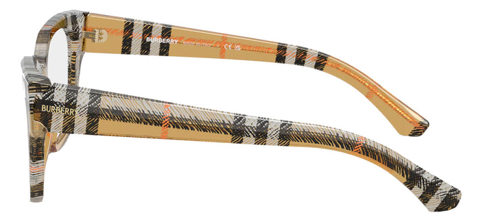 Burberry BE 2420 4146 Cat-Eye Plastic Multicolor Eyeglasses with Logo Stamped Demo Lenses
