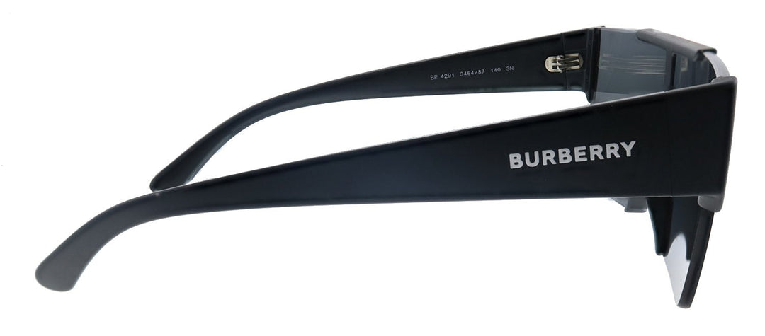 Burberry BE 4291 346487 Rectangle Plastic Black Sunglasses with Black Lens
