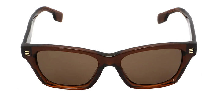 Burberry BE 4357 398673 Rectangle Plastic Brown Sunglasses with Brown Lens