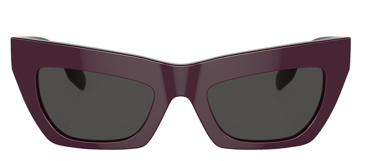 Burberry BE 4405 397987 Cat Eye Acetate Bordeaux Sunglasses with Dark Grigio Lens