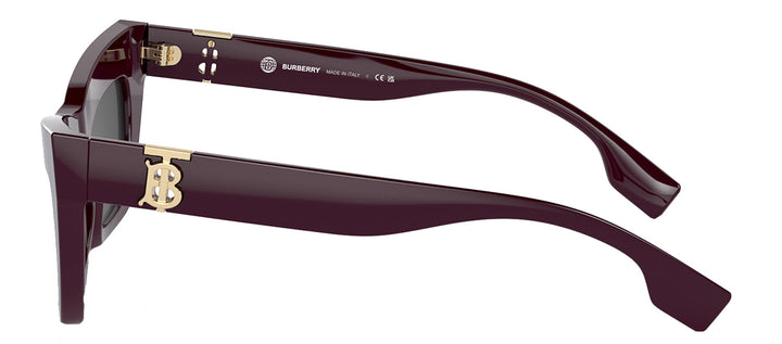Burberry BE 4405 397987 Cat Eye Acetate Bordeaux Sunglasses with Dark Grigio Lens