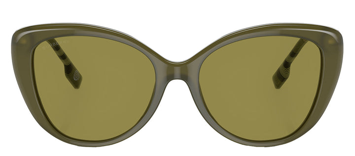 Burberry BE 4407 4090/2 Cat Eye Acetate Matte Green Sunglasses with Green Standard Lens