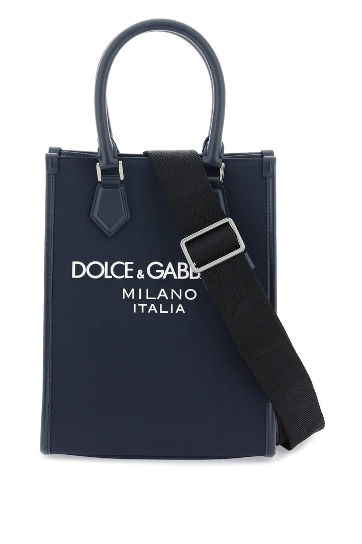 Dolce &amp; Gabbana 带徽标的小号尼龙手提包