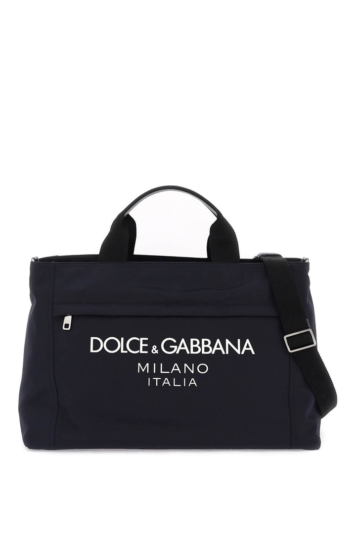 Dolce &amp; Gabbana 橡胶徽标尼龙行李袋