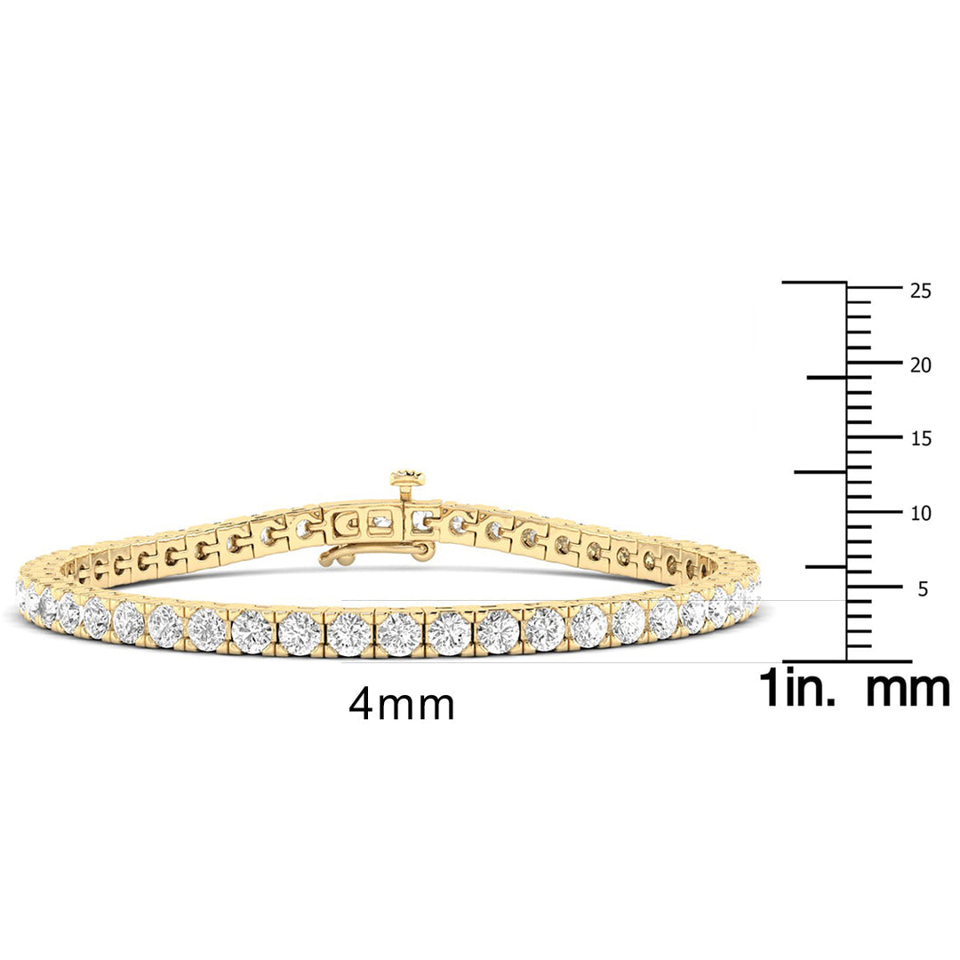 5 Carat Tw Classic Diamond Tennis Bracelet In 14K Yellow Gold