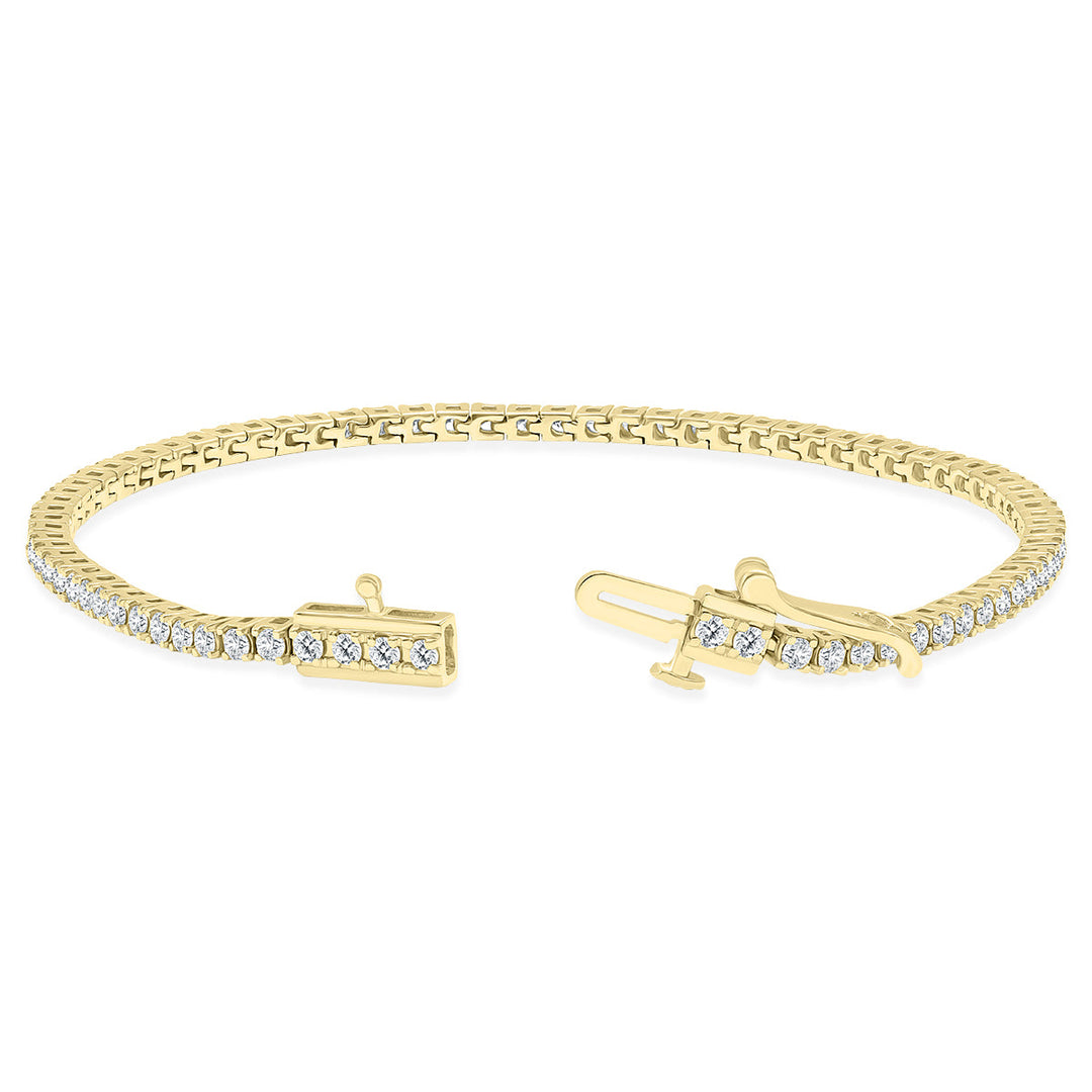 2 Carat Tw Diamond Tennis Bracelet In 14K Yellow Gold