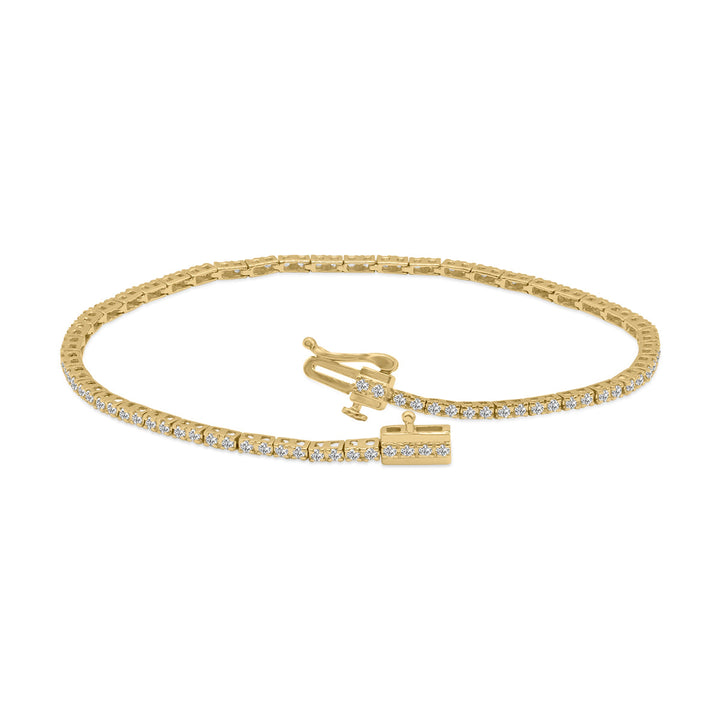 1 Carat Tw Lab Grown Diamond Tennis Bracelet In 14K Yellow Gold