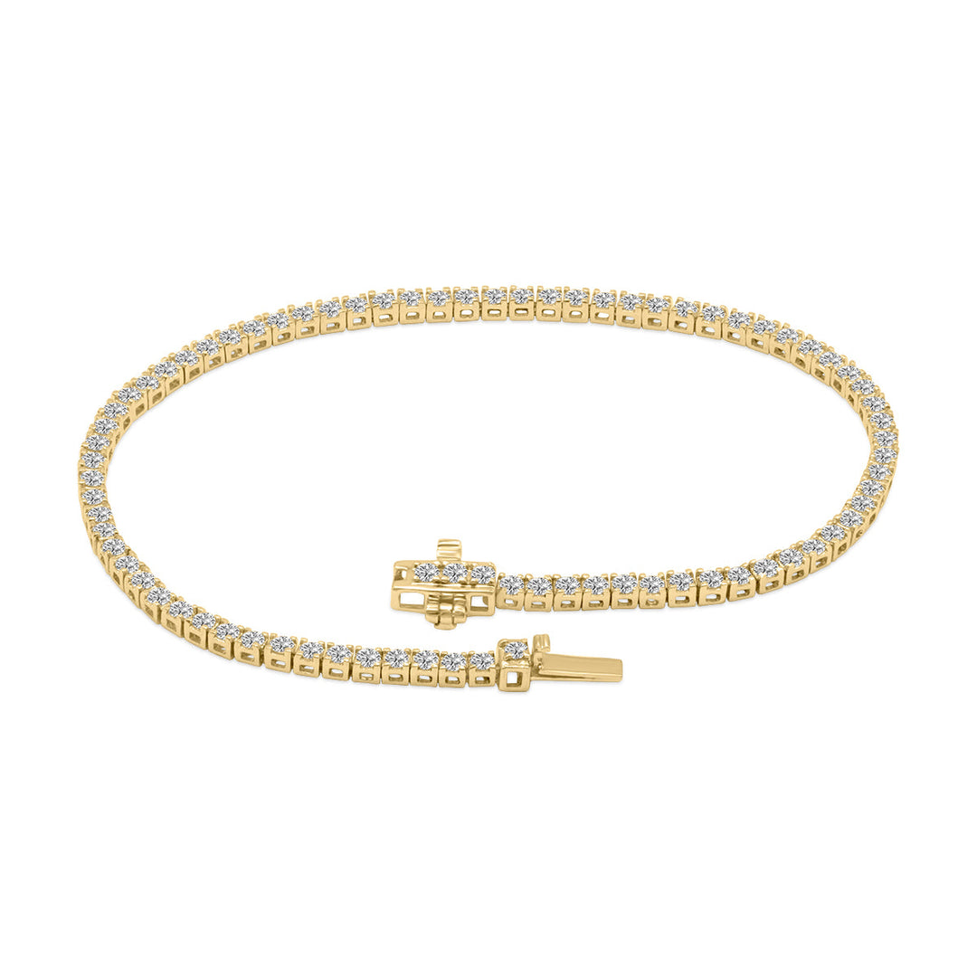 2 Carat Tw Lab Grown Diamond Tennis Bracelet In 14K Yellow Gold