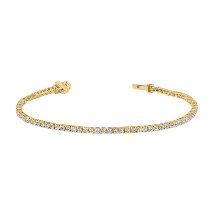 2 Carat Tw Lab Grown Diamond Tennis Bracelet In 14K Yellow Gold