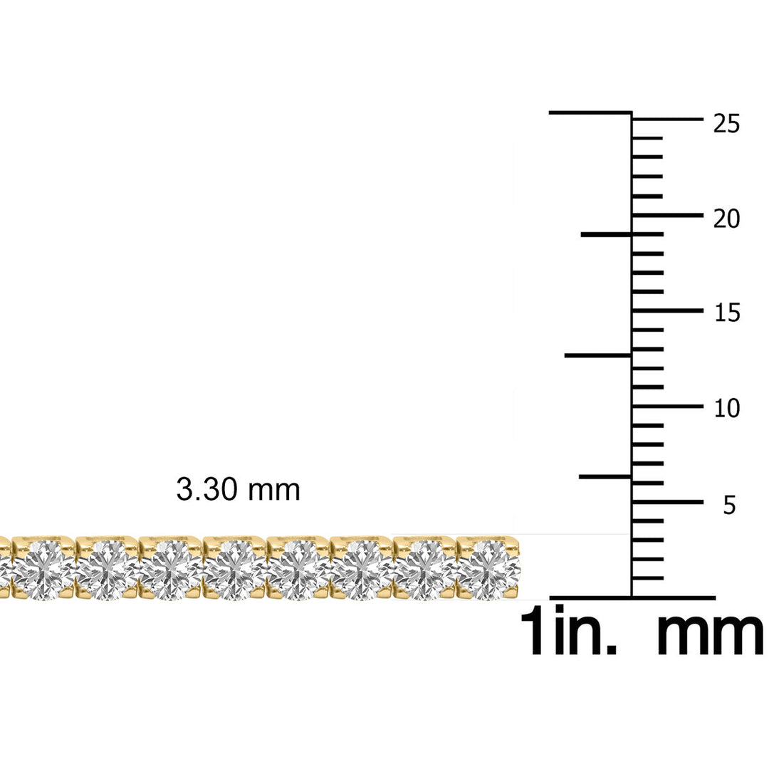 7 Carat Tw Lab Grown Diamond Tennis Bracelet In 14K Yellow Gold