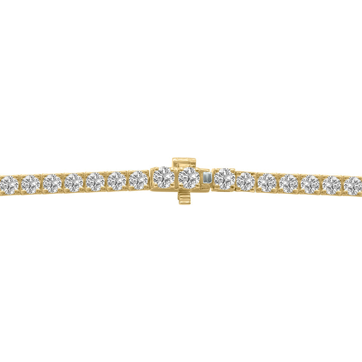 7 Carat Tw Lab Grown Diamond Tennis Bracelet In 14K Yellow Gold