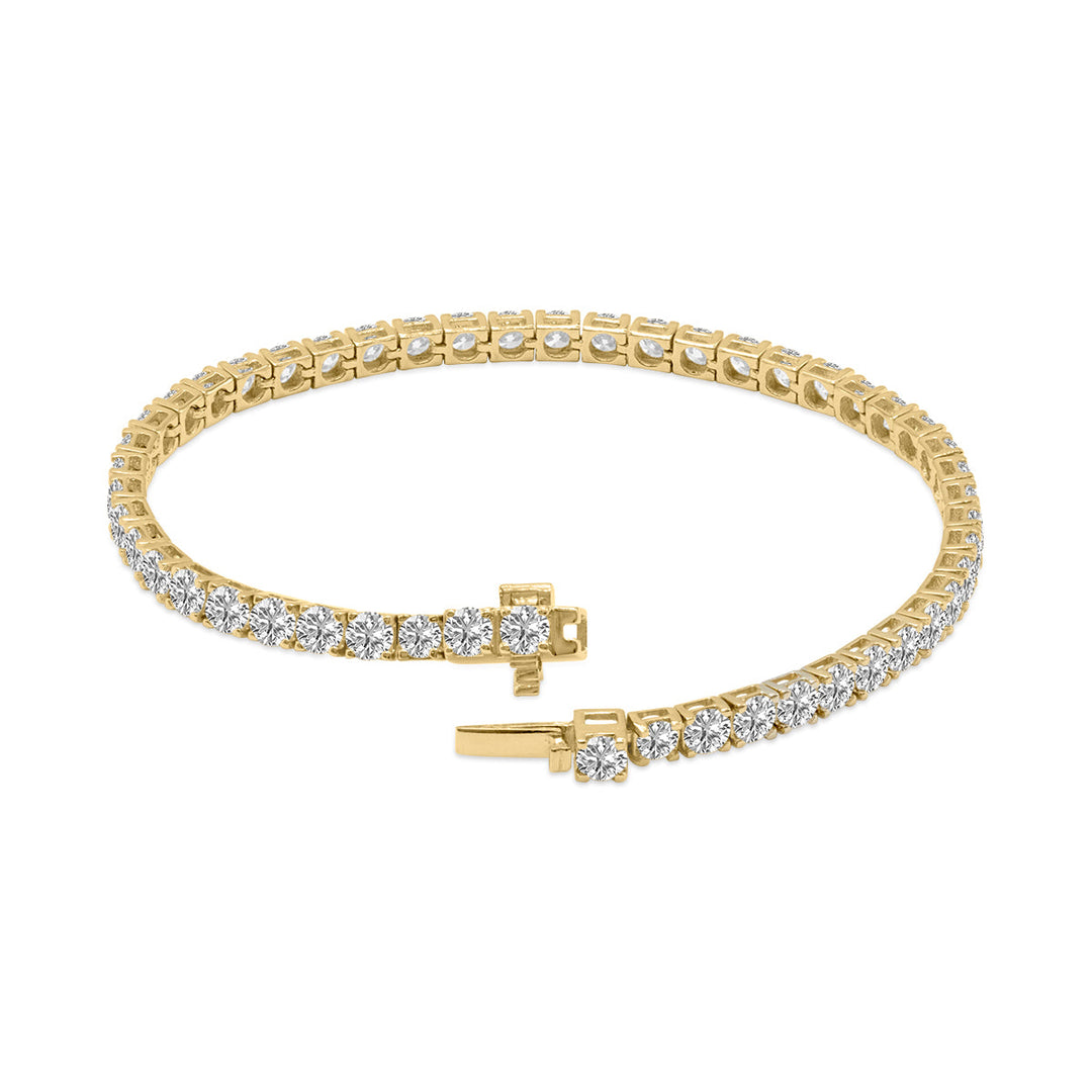 7 Carat Tw Lab Grown Diamond Tennis Bracelet In 14K Yellow Gold