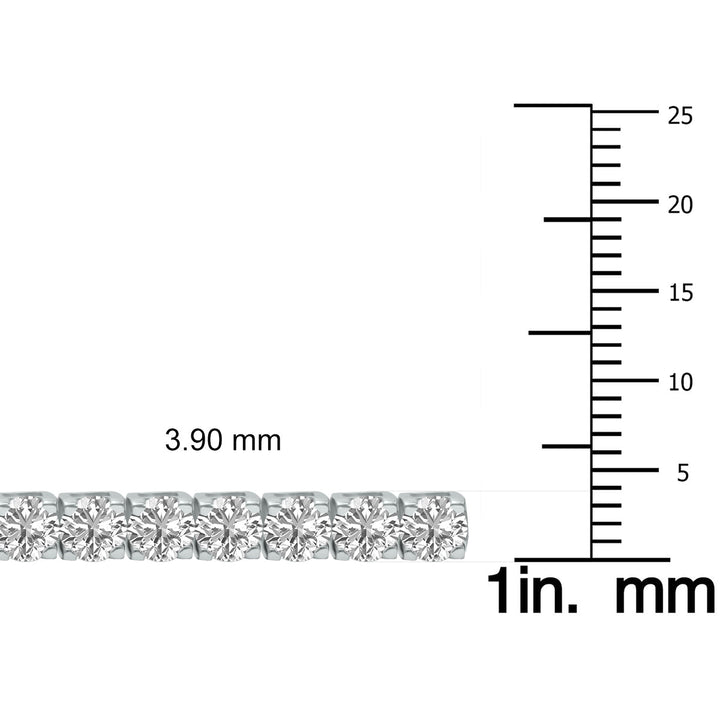 10 Carat Tw Lab Grown Diamond Tennis Bracelet In 14K White Gold