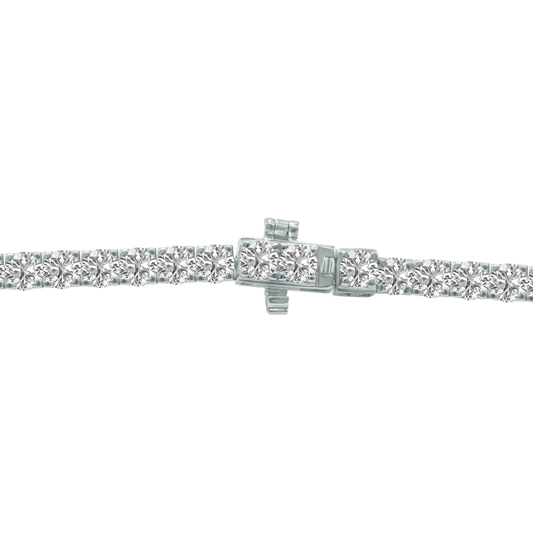 10 Carat Tw Lab Grown Diamond Tennis Bracelet In 14K White Gold