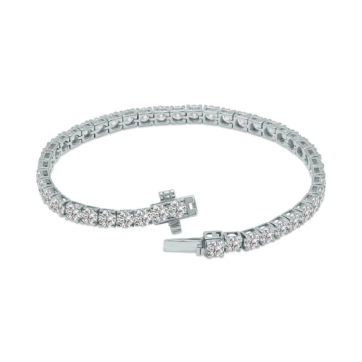 10 Carat Tw Lab Grown Diamond Tennis Bracelet In 14K White Gold