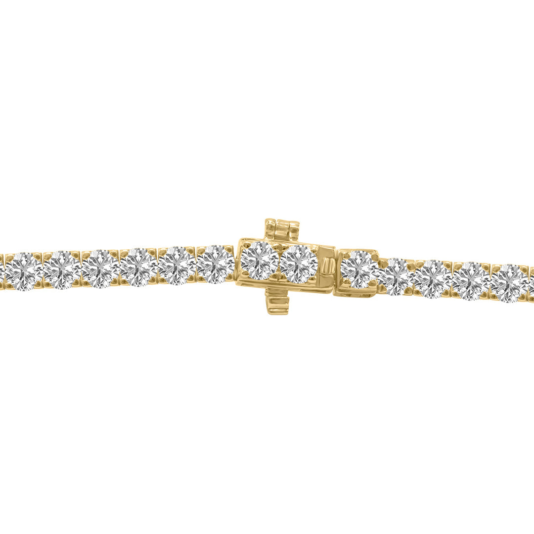 10 Carat Tw Lab Grown Diamond Tennis Bracelet In 14K Yellow Gold