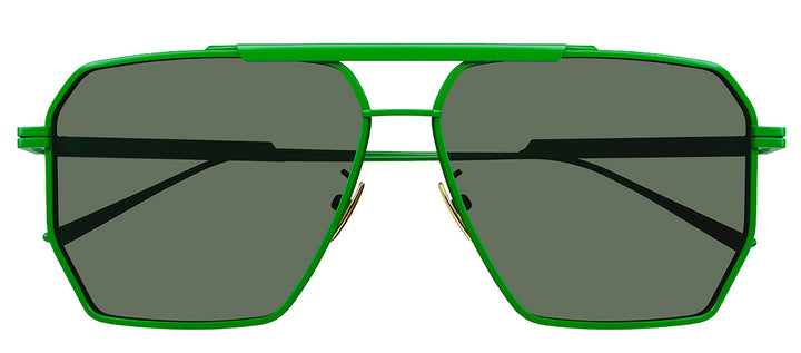 Bottega Veneta MINIMALIST BV 1012S 006 Geometric Metal Green Sunglasses with Green Lens