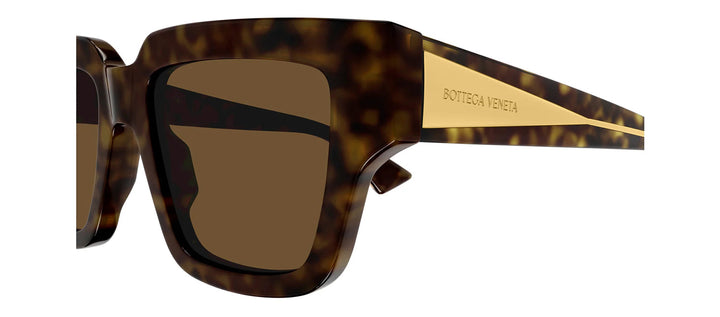Bottega Veneta BV 1276S 002 Rectangle Plastic Havana Sunglasses with Brown Lens