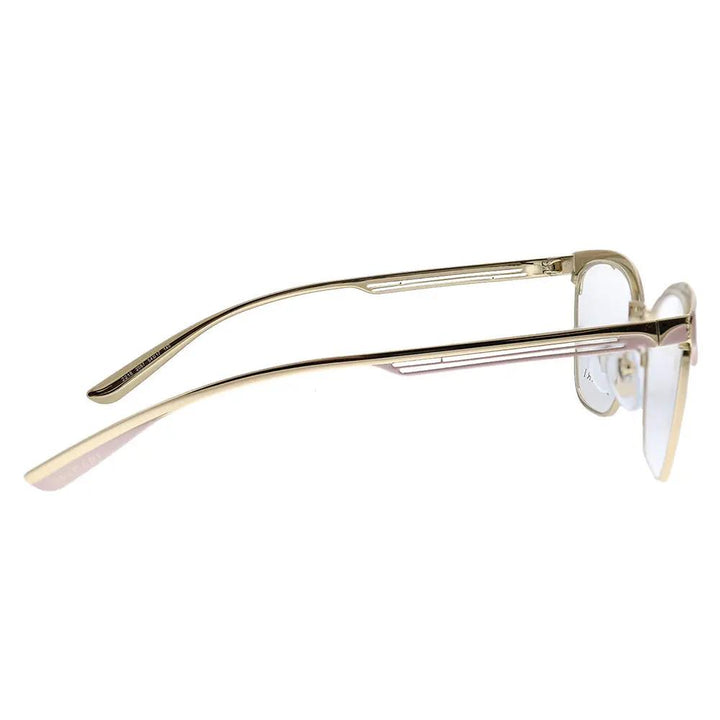 Bvlgari BV 2218 2057 Cat-Eye Metal Pink Eyeglasses with Logo Stamped Demo Lenses